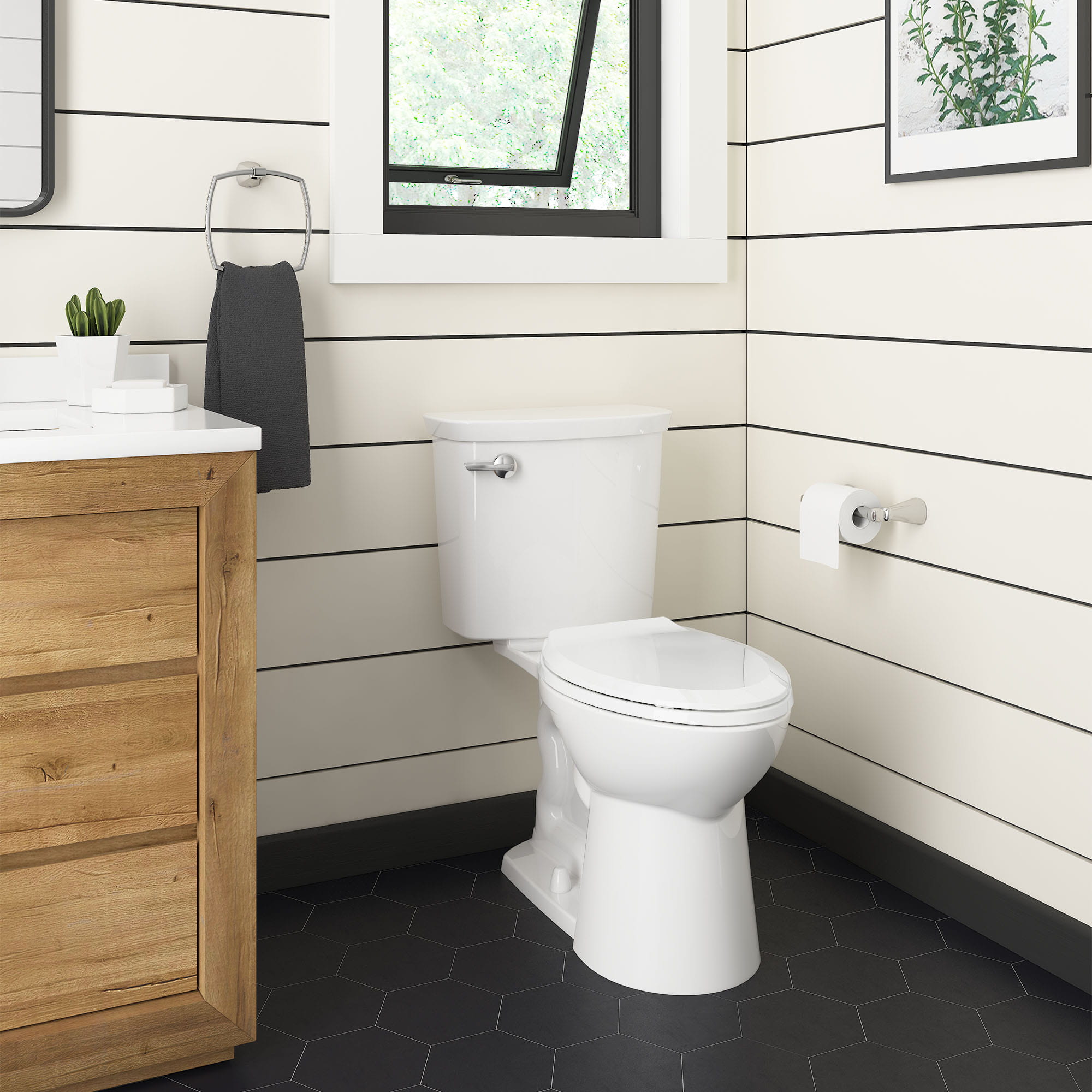 Homestead VorMax Two-Piece 1.28 gpf/4.8 Lpf Chair Height Elongated Toilet with Seat